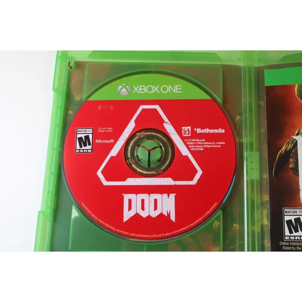 Doom (Microsoft Xbox One, 2016) Authentic, Complete, Tested/works